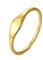 HMOOY Siegelring, 14 Karat Vergoldete Stapelbare Bogen Schlank Siegelringe Zierlicher Gold Stapeln Ring Aussageringe für Damen Mädchen Minimalistischer Schmuck Größe 6 bis 9 (9)
