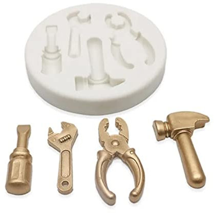 TTOA Tools Fondant Mould Cake Topping Icing Mold Sugar Craft Decorations Hammer Screwdriver