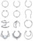 Kakonia 12 Stück 20G Fake Nasenpiercing für Frauen Männer Edelstahl Fake Nose Ring Septum Non Pierced Nasen Septum Ring Knorpel Manschette Nicht Piercing Ohrringe