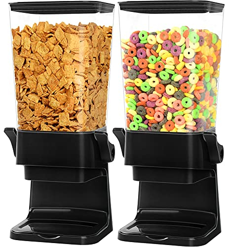 Cereal Dispenser Countertop 2 Pack 5.5 Qt Large Cereal Storage Container Holder Dispenser for Pantry Dry Food Snack Nut Candy Dispenser Countertop Kitchen Organization Storage for Oatmeal Granola