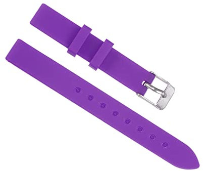 sourcing map Bracelet de Montre Bande Doux Caoutchouc 12mm Largeur, Rapide Release Rechange Silicone Montre Courroie, Violet
