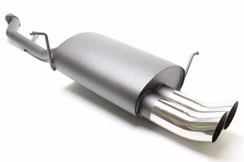 Sportendschalldämpfer DTM Sportauspuff Endschalldämpfer Stahl 2x76mm hoch rund scharf mit ABE für 3er E36 (3C/G) Compact 316i - Eintragungsfrei - 1034143