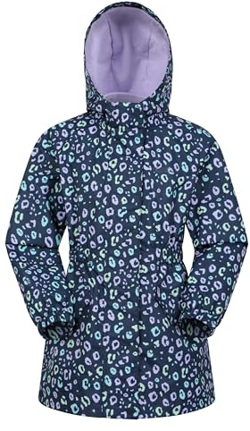 Mountain Warehouse Dale leichte wasserdichte Kinderjacke - mit Fleece gefütterte Regenjacke für Mädchen und Jungen, atmungsaktiv, verstellbare Bündchen Dusky Lila Kinder 152 DE (11-12 Jahre)