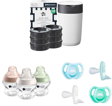 Amazon Bundles of Joy - Newborn Kit (0-6 Months) by Tommee Tippee, Bottles, Nappy bin and Soothers