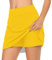 Tennisrock für Damen, lässig, einfarbig, für Yoga, Sport, Rock Shorts, elastisch, kurz, Gelb, XL, gelb, X-Large