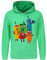 Jicahond Cartoon Printing Fashion Hooded Sweatshirt Top for Boys & Girls (Green,9-10Y,9 Years,10 Years)