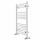 Warmehaus Contemporary Curved Bathroom Heated Towel Rail Radiator Rad 800 x 600mm - White