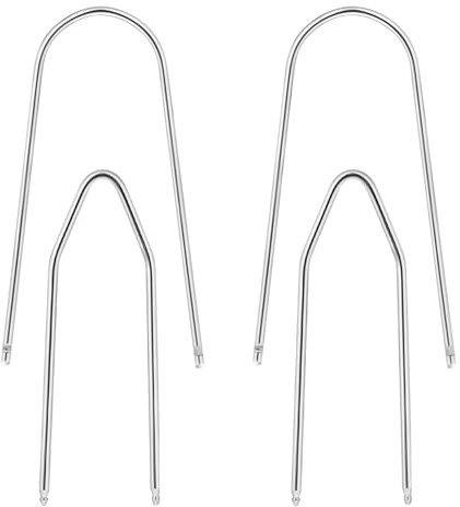 Prasacco 4 Pieces Car Radio Removal Pry Tool, U/V-Shaped Stainless Steel Scratch Remover Automotive Radio Removal Tools for Disassembly of Most Car Audio Frequency Converter