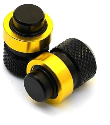 Motorrad-Ventilkappen Motorrad Reifen Ventil Air Port Kappen Stecker Aluminium Zubehör Für Kawasaki Z400 Z800 Z900 Z650 Z1000 Universal Z900 2022 2021 (Color : Gold)