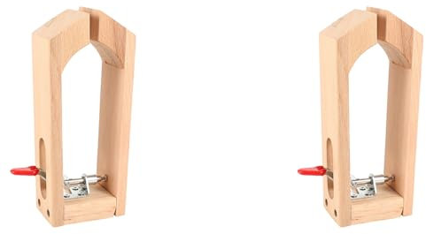 Plawee 2X Leather Craft Retaining Clip Wood Tools Hand Tool Set Table Desktop Stitching Sewing Lacing Horse Clamp Tools