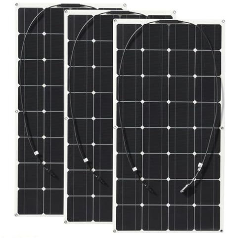 HYZHANHONG Panneau Solaire Flexible 300W, Module photovoltaïque monocristallin à Haute efficacité 12V adapté aux véhicules récréatifs, navires, cabines, Camping, etc