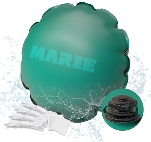 MARIE Poolkissen Winter 3m für Ø300-400 cm Pools, XXL Pool Winterkissen rund, Luftkissen Pool Kissen Winterfest, Poolpolster Pool Abdeckung Kissen Doppelnaht, Chlorbeständiges Überwinterungskissen