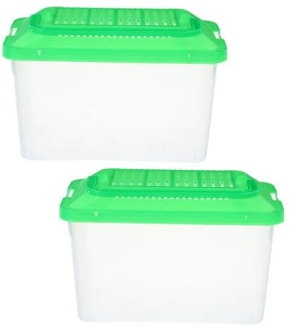 COLLBATH 2pcs Tortoise Enclosure Reptile Tortoise Feeding Dish Reptile Food Dish Terrarium