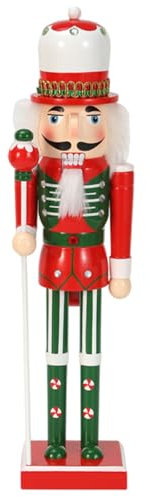 Festival Nutcracker Home Display Statue Traditional 50cm Nutcracker Ornament Candy Accent with Ribbon for Gift