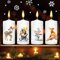 Fensterbild Weihnachten Winter Adventskerzen Flammen zum Selbstaufkleben an jedem Advent Fensteraufkleber Fensterdeko, 2. A3 Bogen