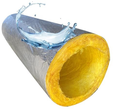 LRHELPBNR Isolierung Mit Schutzhaut, Rohr Aluminiumfolie Schaum, Steinwolle Rohrisolierung, Isolierung Mit Schutzhaut, Für Outdoor Isolierung(L 1M-27MM/1IN-30MM)