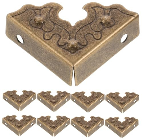 IWOWHERO 20pcs Box Retro Photo Frame Corners Corner Protectors Retro Decor Cornerite Large Table Corner Protector Door Stopper Metal Corner Protector Antique Corner Protector Iron Coffee