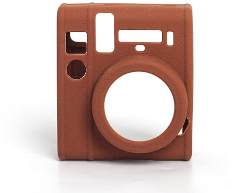 Silicone Protective Cover Suitable for Instax Mini 40 Camera Protective Case, Simple Solid Color, Dust-Proof and Stain Resistant, Protective Sleeve (Brown)