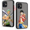 2 Pack Phone Case For iPhone 12 6.1 inch, Anime Luffy Gear 5 Nika Zoro Sun God Cartoon Pattern Shockproof Soft Aesthetics Design Full lens Protection Cover for Children Boy Girl, Black