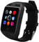 PBFELY Q18 Montre connectée Bluetooth avec appareil photo pour homme et femme Noir