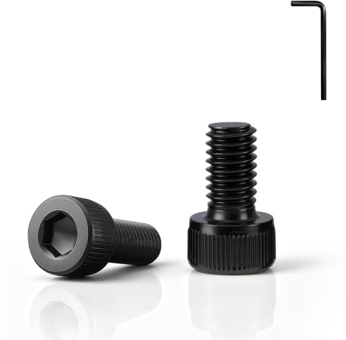 Lot de 100 vis M3 x 4, à tête cylindrique avec six pans creux, vis à tête cylindrique avec 1 clé à six pans creux, filetage complet en acier au carbone (noires), pour éléments de fixation (M3