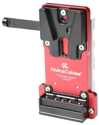 Alvin’s Cables NP-F Dummy Akku zu V-Lock V-Mount Batterieplatte für Sony NP-F970 F770 F550 für Atomos Shinobi Shogun Ninja V, für Hollyland Mars Übertragung, SmallHD 702, LED Leuchten