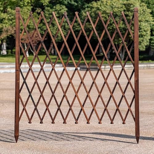 Lattenzaun For Den Garten, Ausziehbarer Holzkantenzaun For Den Garten Im Freien, Trenngitter For Rasen- Und Blumenbeetpflanzen, Einziehbare Unterstützung For Pflanzenklettergerüste(180x220cm)