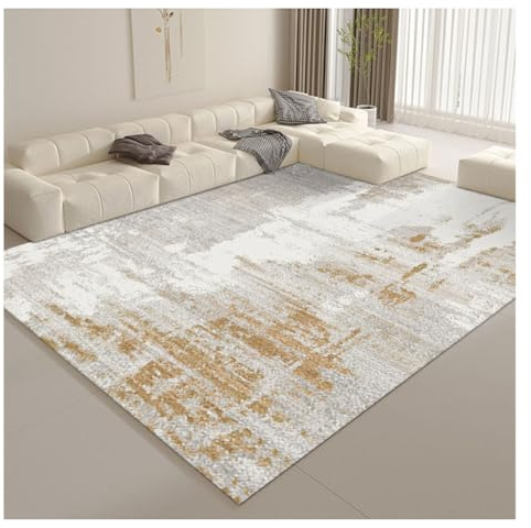 YOUCAI Antidérapant Style Crème à Motifs Imitation Tapis Chambre à Coucher Moderne Grand Tapis à Poils Courts Moquette pour Cuisine, Couloir KX05