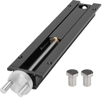 Generic Tornillo de Banco para Mesa de Carpintería, Aleación de Aluminio Resistente con Varilla Roscada de Acero Inoxidable, de 0-110 Mm, Orificio de Banco de 20 Mm, para Taladrar,