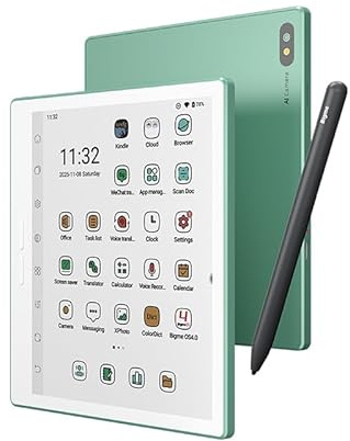 Bigme Liseuse électronique couleur, tablette Android E-Ink ePaper 7 , avec connectivité 4G, 8 Go + 256 Go, stylet, notes, taux de rafraîchissement rapide, vert