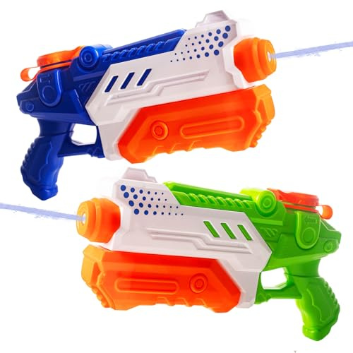 2 Pack Water Guns 300cc Water Pistols for Kids Super Water Gun Soaker Blaster Squirt Guns Long Range Summer Swimming Pool Beach Party Favors Water Fighting Play Toys for Kids Adults Boy Girl