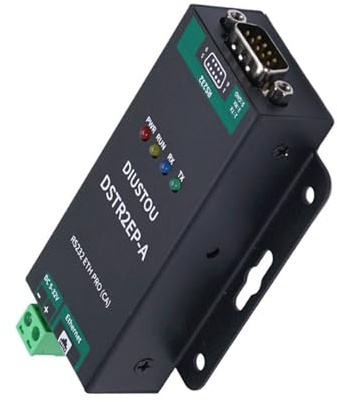 Uqezagpa Adaptador RS232 a Ethernet RJ45 Módulo Industrial Servidor RS485 para Módulo MOTT