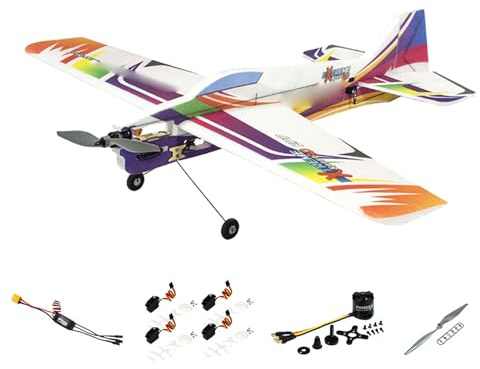 Vroomoto Dancing Wings Hobby E08 Shining RC Airplane Adult RC Plane Radio Controlled Airplane 980mm Wingspan 3D Aerobatics EPP Foam KIT with Motor ESC Servo Prop for Adults (Type 2)