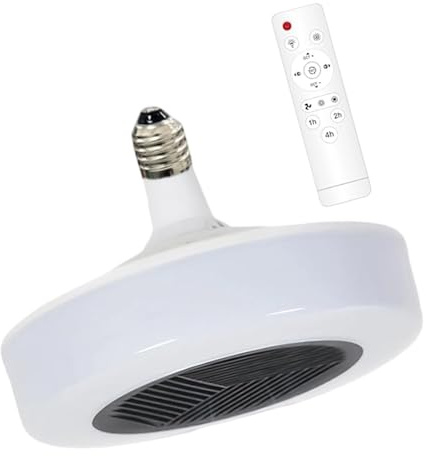 Msioytog LED Ceiling Fan Light with Heating Fan Remote Control E27 Shower Heater Replacement for Bathroom Bedroom Living Room Fast Heating Ceiling Light