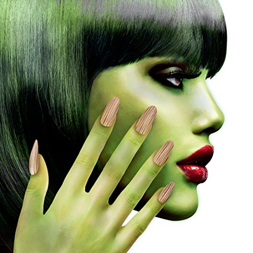 Selbstklebende Kunstnägel Hexe Hexen Nägel zum Aufkleben Kunstfingernägel Halloween Falsche Nägel Vampirin Monster Faschingsnägel Künstliche Fingernägel Zombie Look