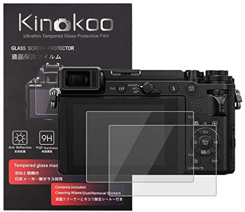 Panasonic GX9 Protection d'écran, kinokoo 0.25mm 9H Dureté Verre Trempé Film Compatible pour Panasonic GX9/GX7 Mark II Appareil Photo Numérique sans Bulles/Anti-Rayures (Paquet de 2)