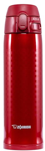 Zojirushi SM-TAE48SA-RZ Thermobecher 480 ml – Vakuumisolierter Edelstahlbecher, auslaufsicher, kompakt, für Kaffee, Tee, Auto, Outdoor, Büro – Rot