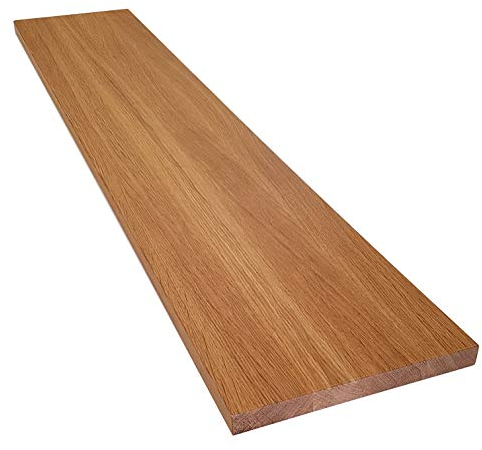 Holz-Projekt-Summer Treppenstufe Eiche Massivholz Stärke: 19mm / Renovierungsstufe Trittstufe Fensterbank Maßanfertigung (25 x 160cm, Oberfläche unbehandelt)
