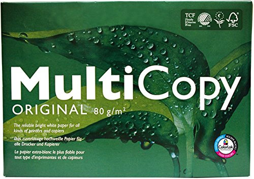 MultiCopy Multifunktionspapier ORIGINAL, A4, 80 g/m², weiß, ungeriest (2.500 Blatt), Sie erhalten 1 Karton á 2500 Blatt