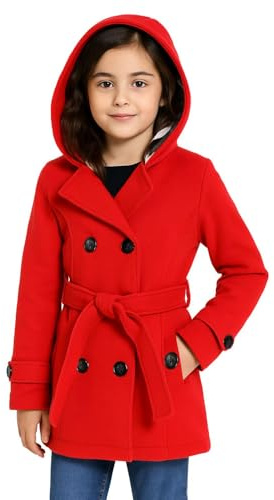 A2Z 4 Kids Girls Parka Jacket Hooded Trench Coat Wool Blends Warm Padded