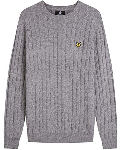 Lyle & Scott Cable Knit Jumper Mid Grey Marl L