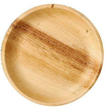 PAPSTAR 25 Teller, Palmblatt Pure rund Ø 23 cm · 2,5 cm, Natur