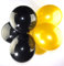 Happium Lot de 20 ballons en latex de 30,5 cm (noir, doré)