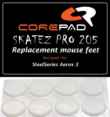 Corepad Skatez PRO 205 Ersatz Mausfüße für SteelSeries Aerox 3 Wired/Steel Series Aerox 3 Wireless
