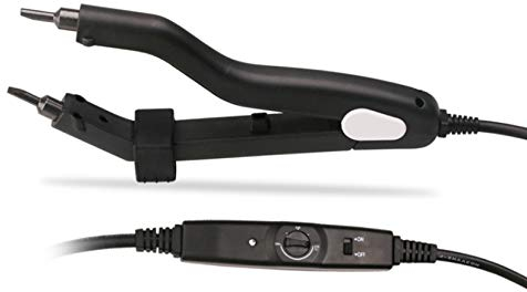 Fiunkes Heat Hair Connector Adjustable Temperature Heating Tip Hair Extension Iron, Fusion Hair Extension Iron Keratin Bonding Tools
