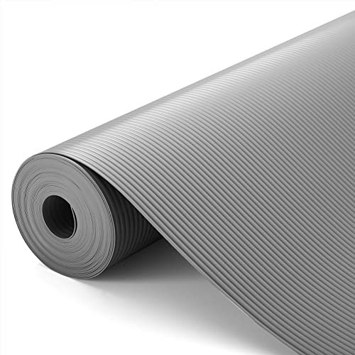 Glotoch Premium Grey Shelf Liner 17.5 x 30 ft. - Non Adhesive Drawer Liner, Waterproof Cabinet Liner, Durable Fridge Table Place Mats for Cupboard, Cabinet, Drawer Liner