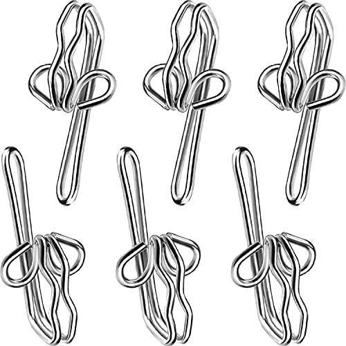 Smith’s® 100x Metal Curtain Hooks | Chrome, Silver, Curtain Header Tape Drapery Hooks | Heavy-Duty | Rust-Resistant | Fits 99.9% of Curtains | 3 Year Guarantee!