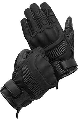 BROGER Ohio Motorradhandschuhe Herren | Rindsleder und Känguru Leder | Knox SPS Protektoren | Stoßabsorbierendem Schaumstoff | Knöchelschutz