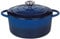 Küchenprofi Rostiera in ghisa con coperchio, interno blu/nero, 24 cm, casseruola, forno olandese, teglia per pane, smaltata, per tutti i piani cottura (induzione compresa), per stufare, cuocere,