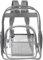 Teklemon Durchsichtiger Rucksack Klare Rucksack Plastik Schulrucksack Transparent Wasserdichte DurchsichtigStrapazierfähige PVC-Buch-Tasche Clear Backpack für Schule, Beruf, Reisen, Sport (Groß, Grau)